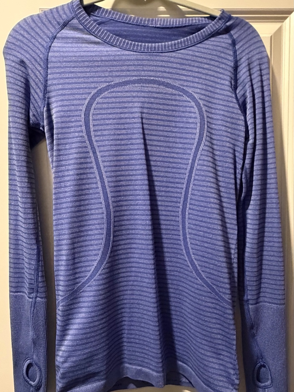 Lululemon Women's Striped Long-Sleeve - Blue